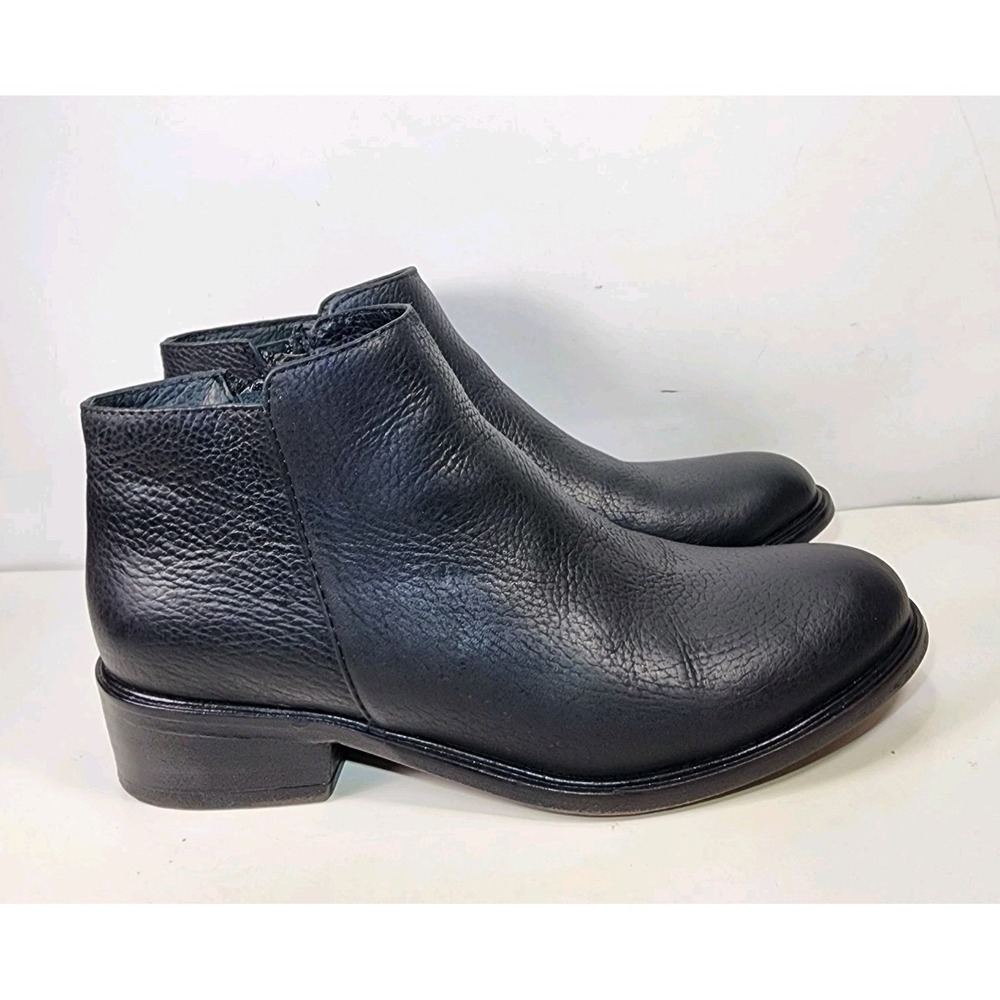 El Boyero Leather Ankle Boots Womens 38 US 7.5-8 Black Handmade Argentina Zip
